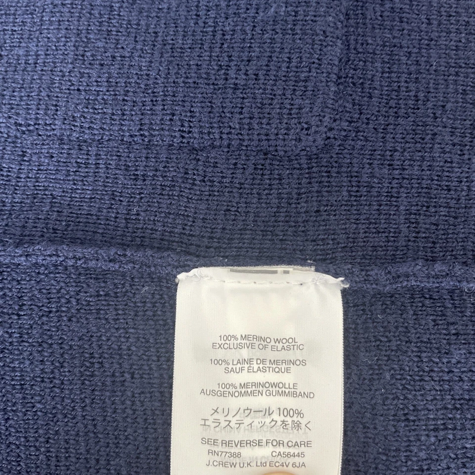 J. Crew Merino Wool Knit Cardigan Womens Small Blue Long Sleeve Preppy Sweater - Image 4 of 4