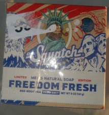 Lot 3pc Dr. Squatch Bar Soap Freedom Fresh All Natural with Zero Grit 5oz