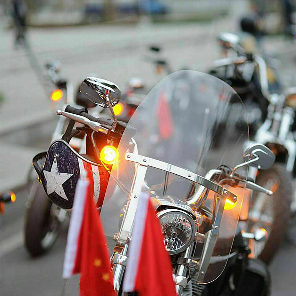 Par de luces intermitentes cromadas para Yamaha Virago XV 250 500 535 700 750 920 1100 Foto 2 de 4