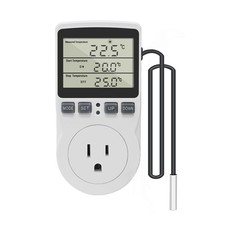 Digital Thermostat Plug Controller 120V Heating Cooling 15A Celsius Fahrenheit