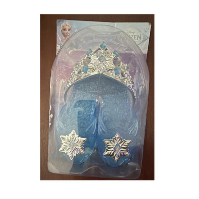 Disney Frozen Elsa Dress-Up Shoes and Tiara Set for Ages 3-7