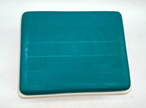 Vintage 1985 Little Tikes Kids Toddler Teal & White Step Stool USA Rare Color!! - Picture 2 of 11