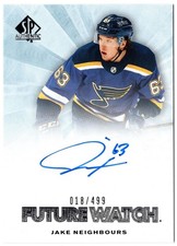 2021-22 SP Authentic 2011-12 Retro Future Watch Auto JAKE NEIGHBOURS RFWA-JN 499