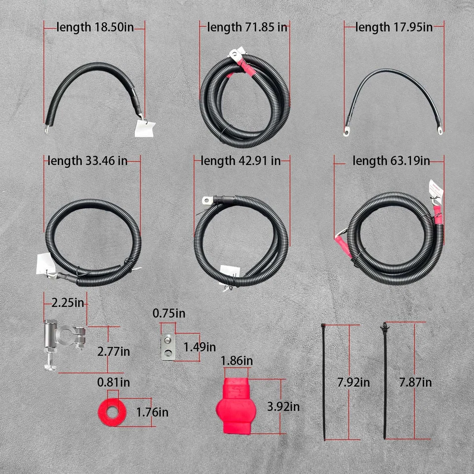New Battery Cable 4437/90 for Ford F250 F350 6.0L PowerStroke 2/0 Wire 2003-2007 - Image 2 of 4