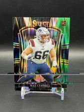 2025 Panini Select - Premier Level Will Campbell #179 Black & Green Shock Prizm 