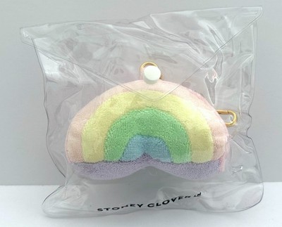 BRAND NEW STONEY CLOVER LANE RAINBOW PLUSH 3D PUFFY TERRY BAG CHARM GOLD KEYFOB