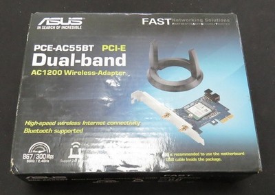 ASUS PCE-AC55BT PCI-E Wireless Wi-Fi and Bluetooth Adapter