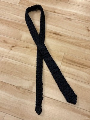 Ann Demeulemeester Tie Black Length 124cm Maximum Width 5cm Minimum 2.5cm Japan