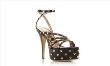 Moschino Women's Heart Stud Platform High Heel Sandals 7