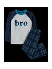 NWT The Children s Place Boys Bro Pajamas Blue Size 10/12