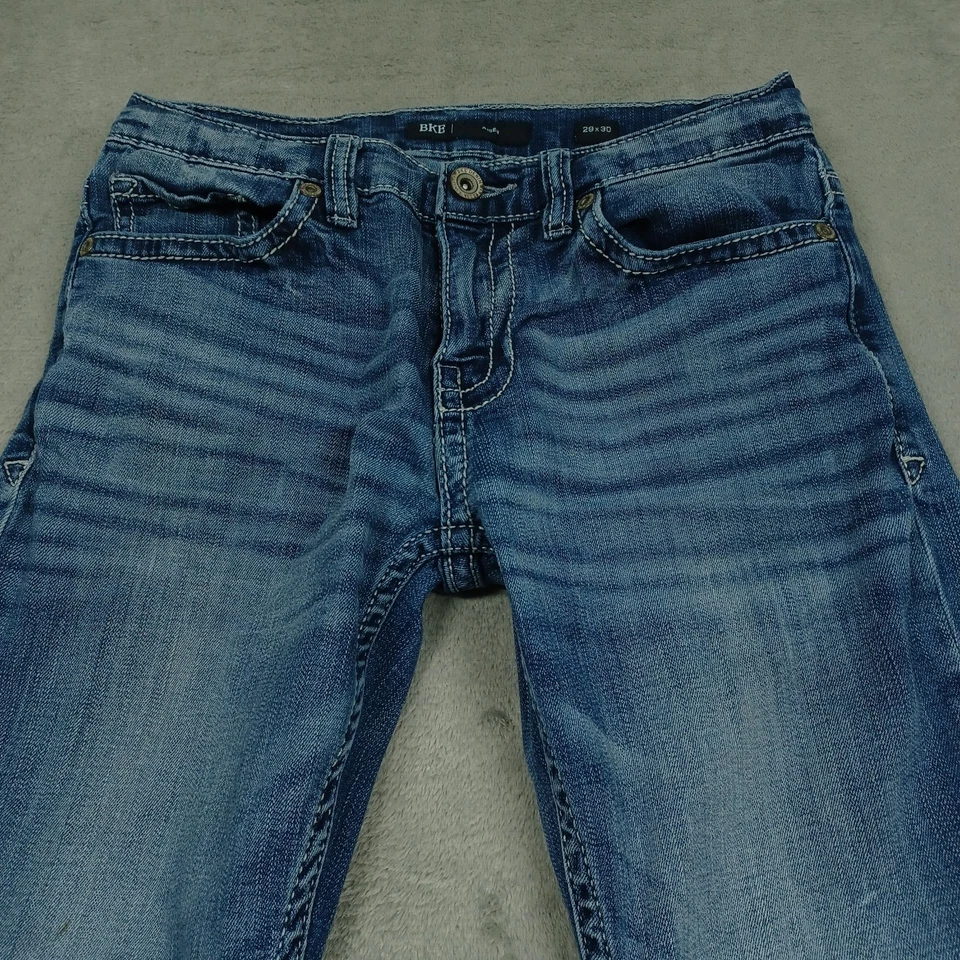 BKE Jeans Mens 29x30 Blue Straight Aiden Denim Pockets Cotton Modern - Image 2 of 4