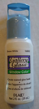 Plaid Gallery Glass Window Color SNOW WHITE 16002 Stained Glass Paint 2oz 59ml