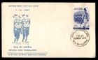 Mayfairstamps India FDC 1967 Nehru and Nagaland Men Costume First Day Cover aaz_