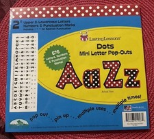 Barker Creek Letter Pop-Outs, 2" Dots, Multicolor Designer Letters for Bullet