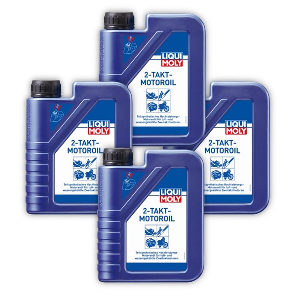 4X MotoröL Liqui Moly 1052 2 Takt ÖL Selbstmischend Teilsynthetisch 1 Liter-image