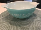 Vintage PYREX 442 1.5 Qt Amish Butterprint Bowl Turquoise Cinderella 1 1/2 quart