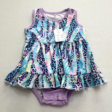 NWT Pete  Lucy Baby Girl's Ruffled Romper Size 9-12 Month
