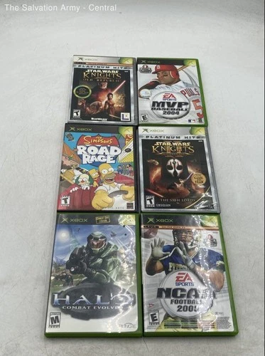 Microsoft Xbox Star Wars: Knights Of The Old Republic And More Games Lot Of 6