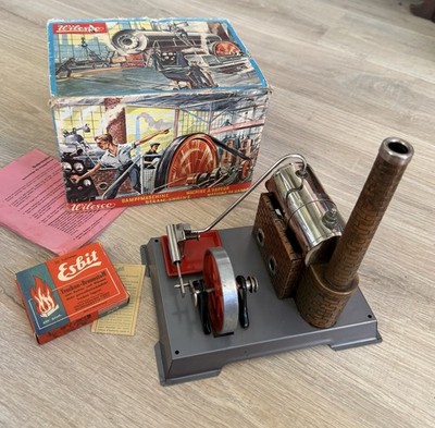 Vintage Wilesco D4 Steam Engine Toy Made in Germany 1960's with Original Box