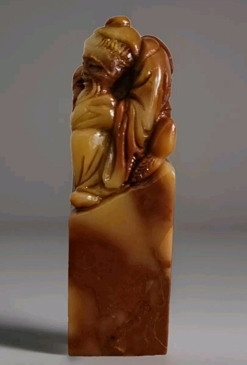 古董原始寿山石主中国风雕像、雕像| eBay