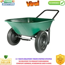 BIG DEAL! Marathon Yard Rover 2 Tire Wheelbarrow, 300 lb Capacity