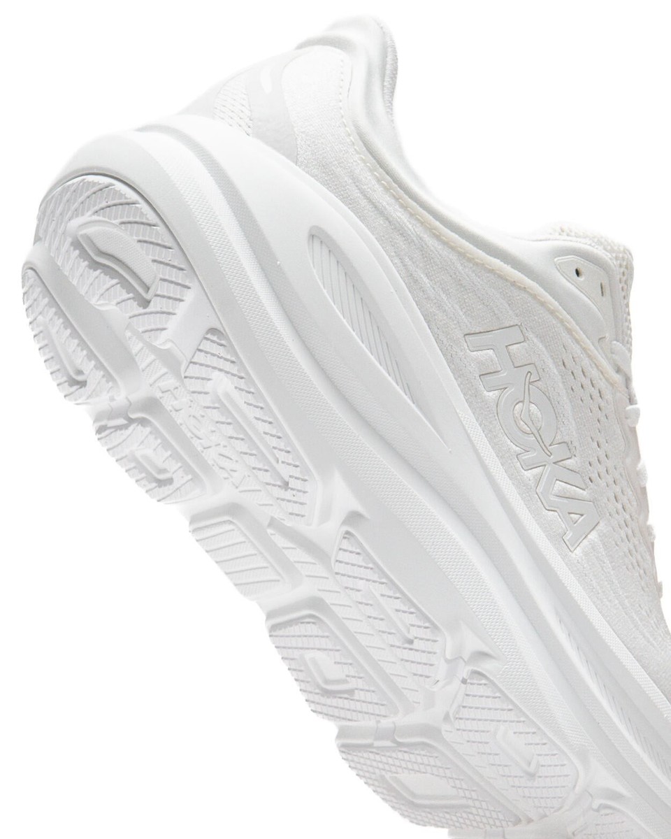 Hoka One One Bondi 9 White 1162011 WWH Shoes Sneakers Men\'s Size 10.5 D Hoka One One Bondi 9 White 1162011-WWH Men main image 3