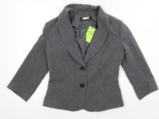 Lara Moda Damen grau Jacke Blazer Gr&ouml;&szlig;e 10
