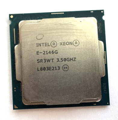 CPU Intel Xeon E-2146G (3.5GHz turbo up to 4.5GHz, 6 nhân, 12 luồng, 12MB Cache, 80W) (Tray, No Fan) - Socket Intel LGA 1151-v2