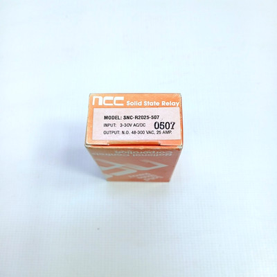 SNC-R2025-507 3-30V AC/DC/48-300 VAC 25 AMP NEW IN BOX! NCC SOLID STATE RELAY