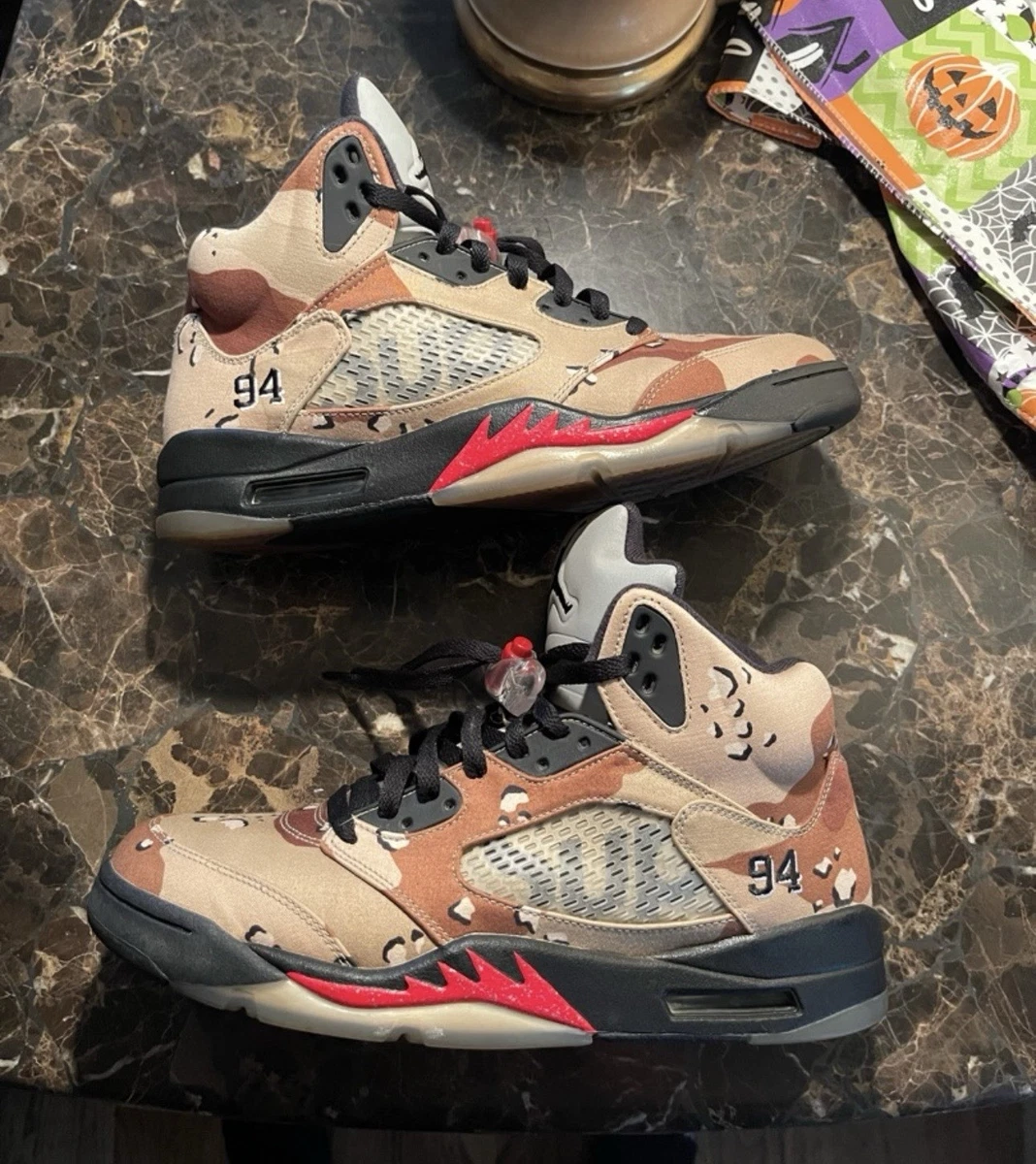 Supreme x Air Jordan 5 Retro Black for Sale - Authenticity