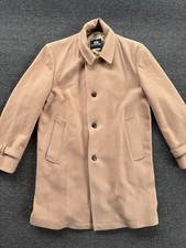 Vintage Stafford Camel Wool Overcoat Men’s 44R Made In USA Brown