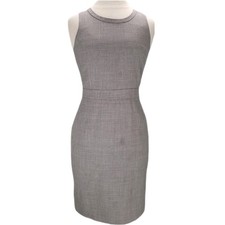 J.Crew Factory Womens 2 Sheath Dress Gray Sleeveless Knee Length Wool Blend