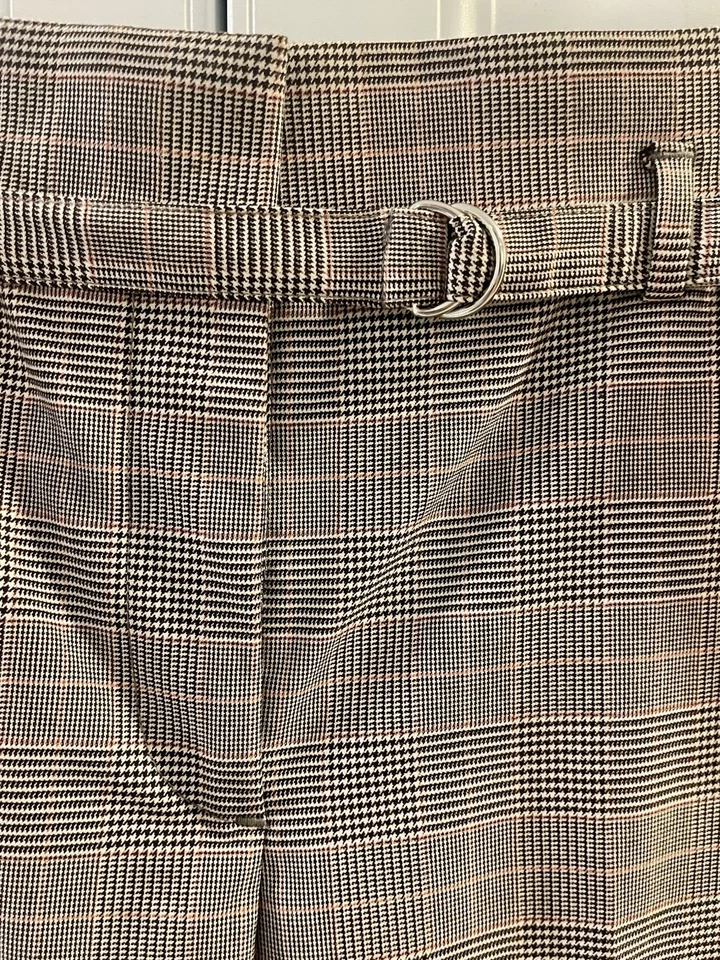 Ann Taylor Women's Dress Pants Size 2P Houndstooth Checked Black White - Image 2 of 4