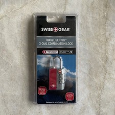 TSA-Approved Travel Sentry Combination Luggage Lock with Resettable Combo Red