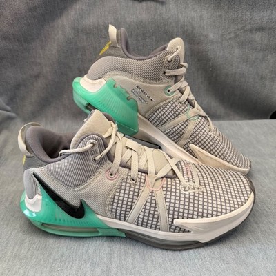 Nike LeBron Witness 7 Basketball Shoes Light Bone Teal DM1123-006 Mens 10.5