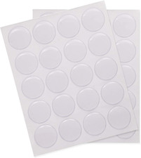 1Inch/25mm Clear Round Epoxy Resin Dome Stickers Circles Dots for Bottle Cap Pen