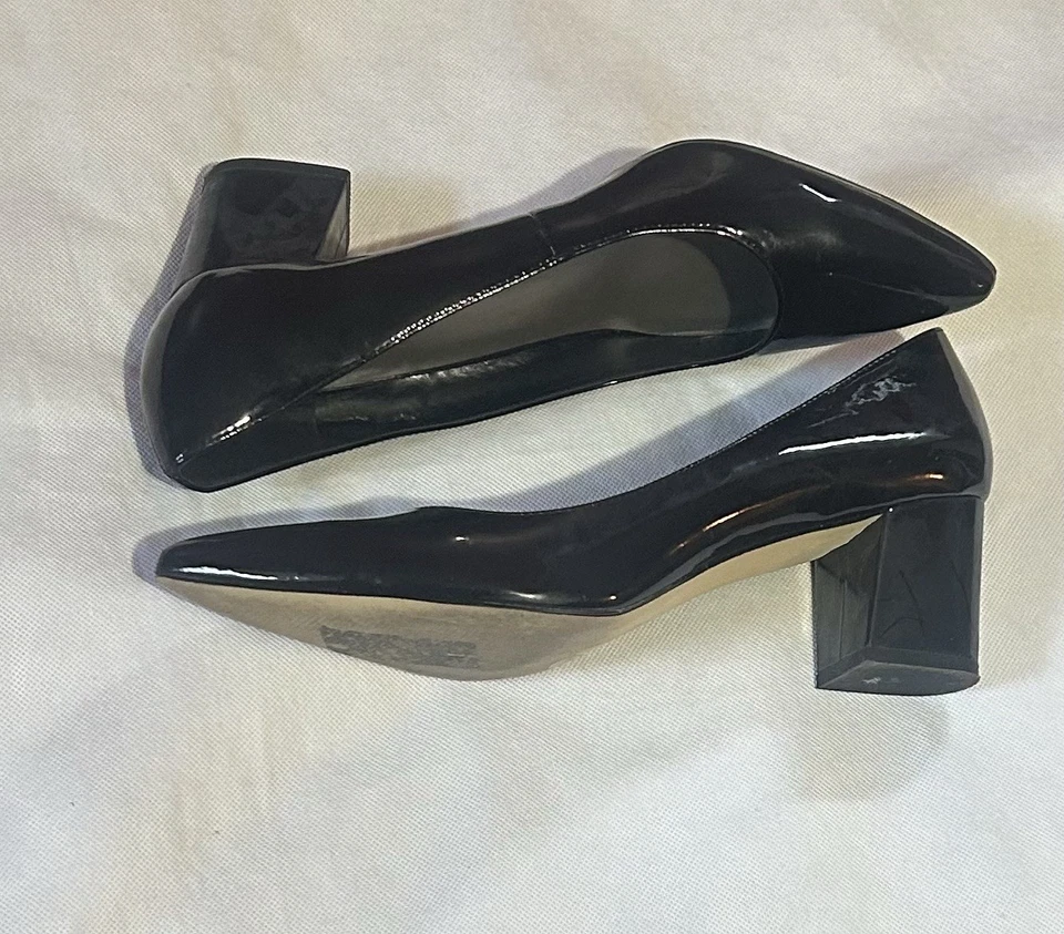 BCBGeneration женщин высокий каблук туфли размер 10 M женщины черный насосы поскользнуться на глянцевый - Изображение 4 из 4