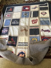 Pottery Barn Teen MLB Sports Patchwork Quilt - Full/ Hand Made 