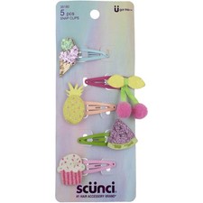 5 Pack Scunci U Got This Snap Clips, Assorted Colors, 35180, 5 Ct