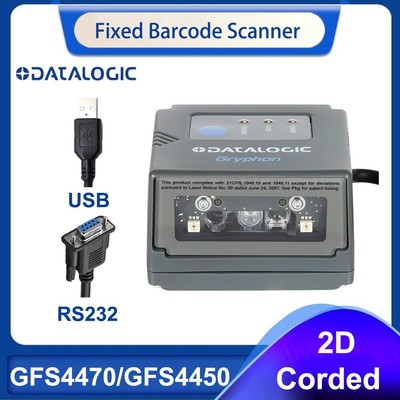 Datalogic GFS4470 GFS4450-9 1D 2D USB/RS232 Hands-free Fixed Barcode Scanner Kit