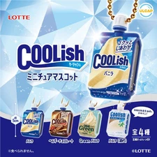 LOTTE Coolish Miniature Mascot Capsule Toy 4 Types Full Comp Set Gacha New Japan