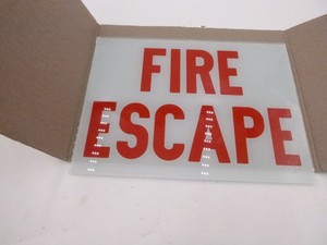 Fire Escape Sign | eBay