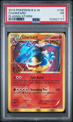 Charizard graded PSA 1 for sale on eBay