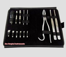 Equine Horse Dental Burgess Wolf Tooth Extractor Large Stainless Steel 14Pcs Set