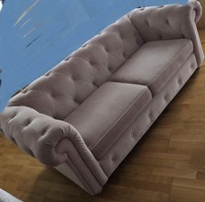 DFS Sofa Bed With Mattress Pink Colour 3 Seaters Extended *COLLECTION*