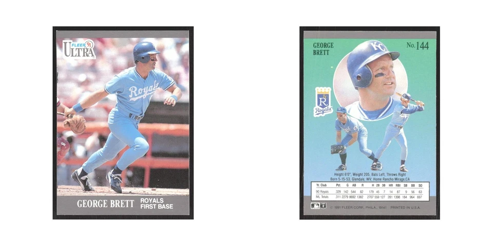 1991 Fleer Ultra George Brett Royals #144 - Image 3 of 3