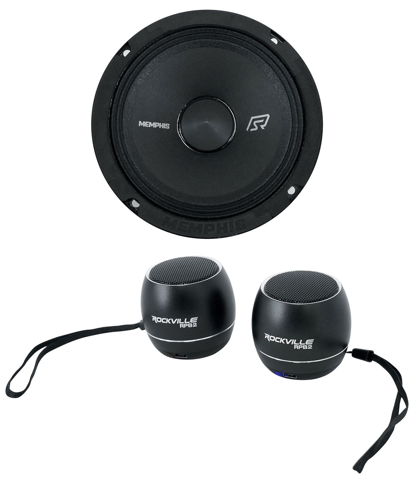 Автомобильный среднечастотный динамик Memphis Audio SRXP62 V2 65 мощностью 250 Вт Бесплатные динамики Bluetooth 1079000₽