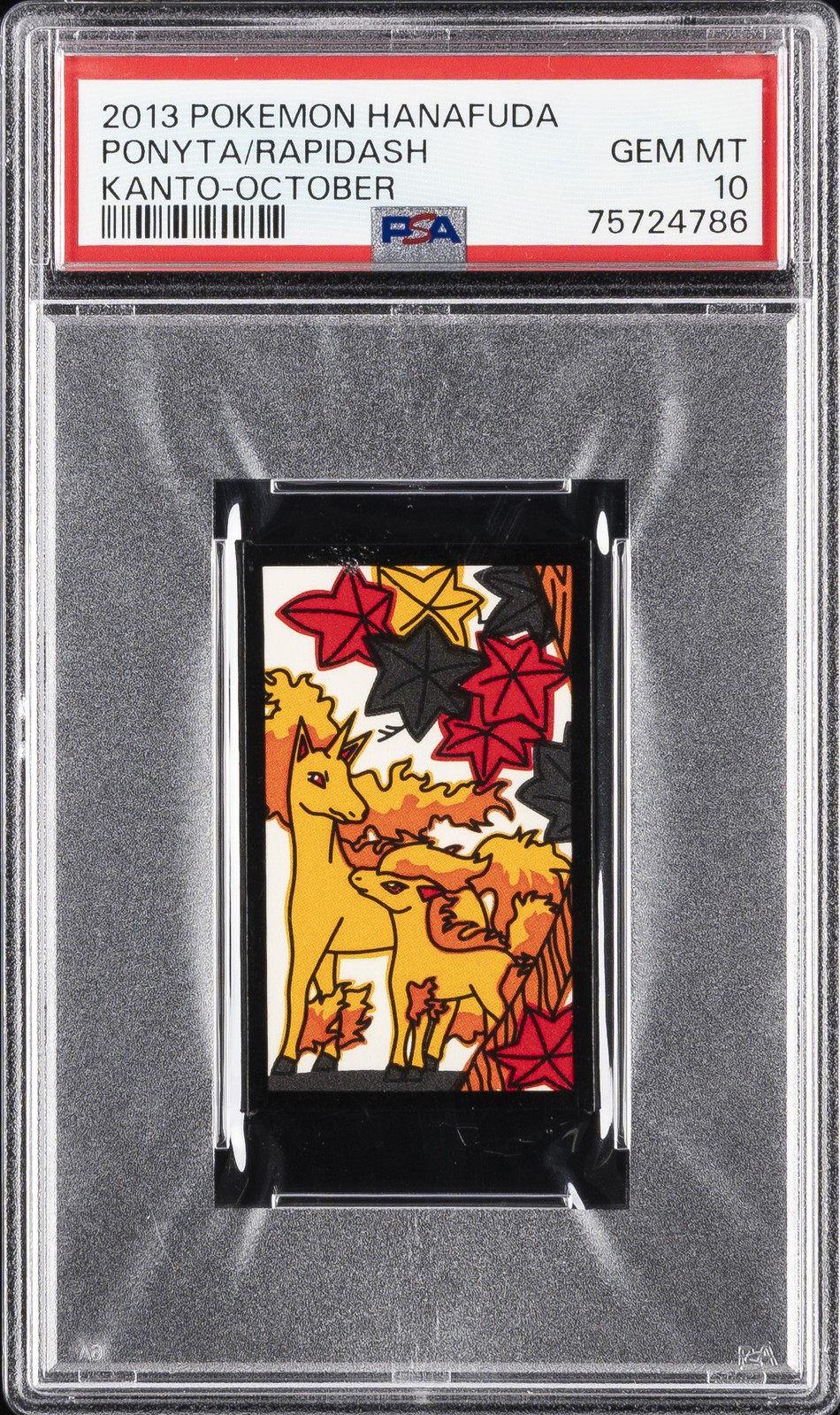 2013 POKEMON HANAFUDA KANTO OCTOBER PONYTA/RAPIDASH PSA 10