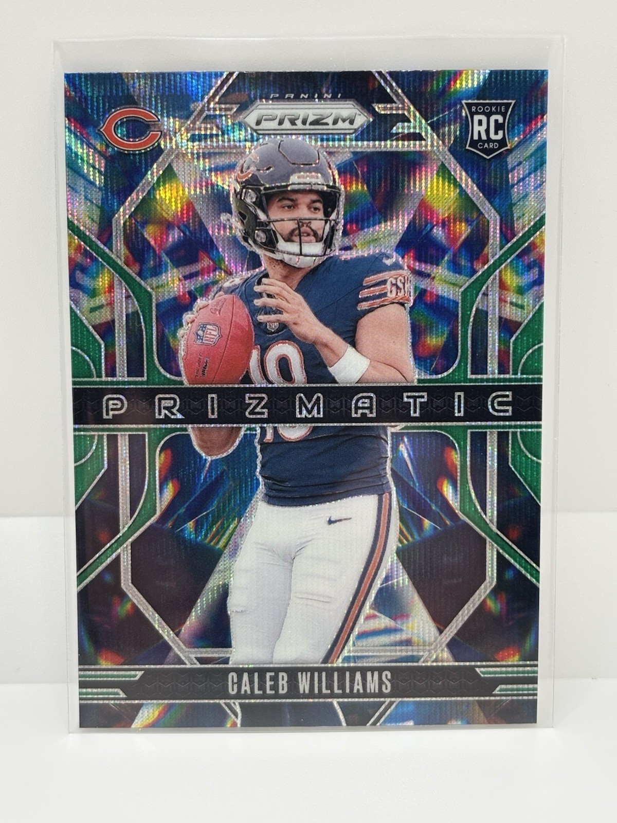 2024 Panini Prizm - Prizmatic Caleb Williams #1 Green Wave Prizm (RC)