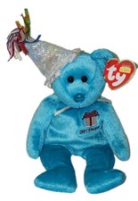 CT* Ty Beanie Baby DECEMBER the Birthday Teddy Bear 9" MWCT Stuffed Animal Toy
